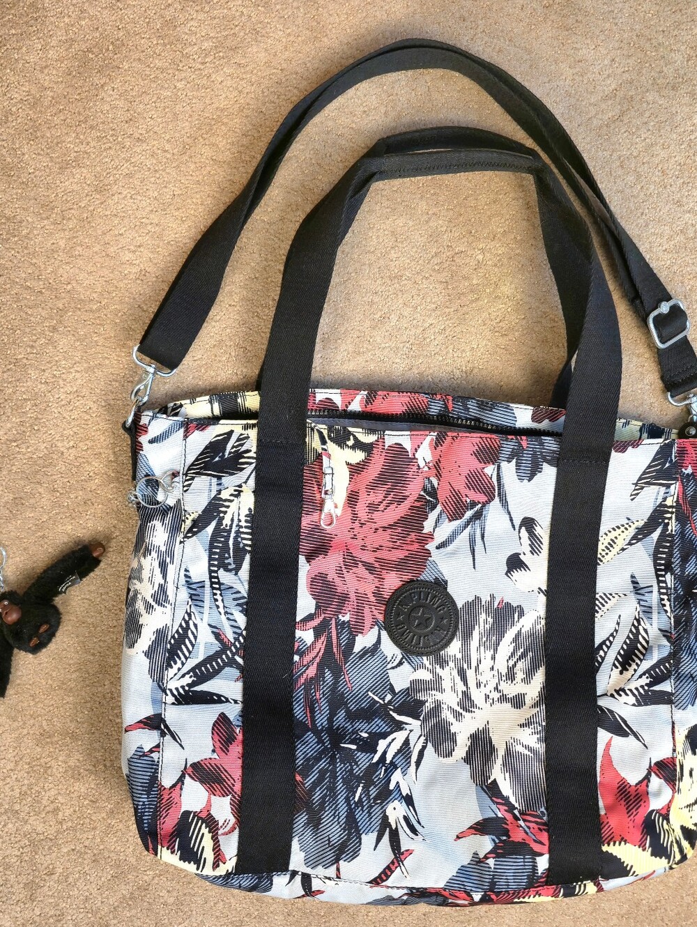Kipling Women's Asseni Tote Handbag with Adjustable Strap Casual Flower Davina